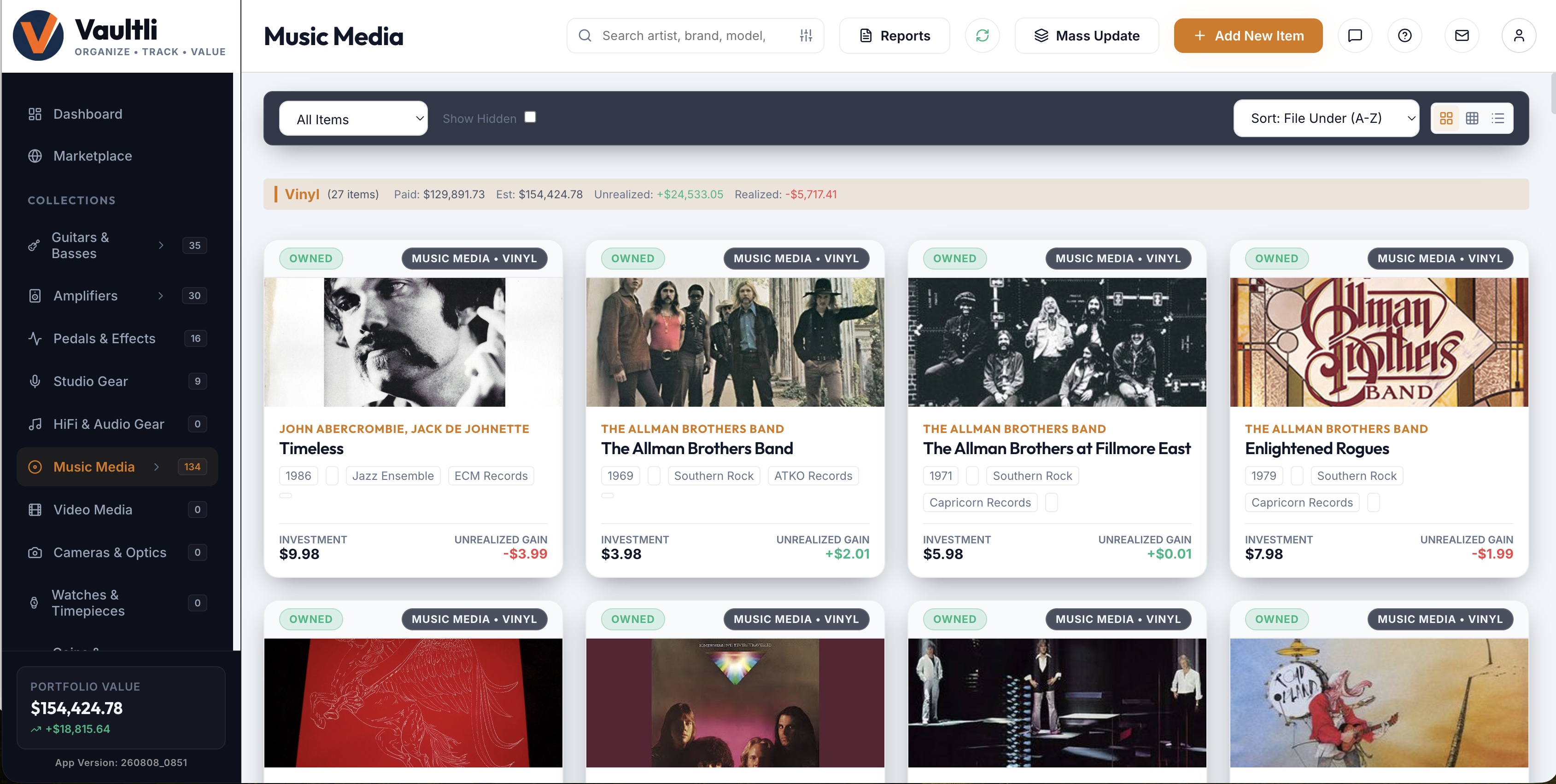 Rich Card Grid view